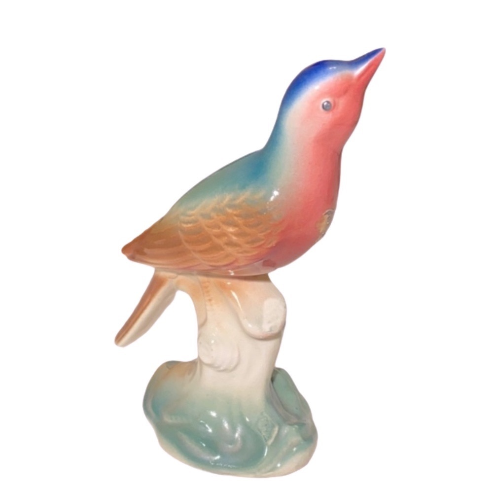 VTG Royal Copley • Air Brushed Bird Figurine • Glazed Glossy Finish